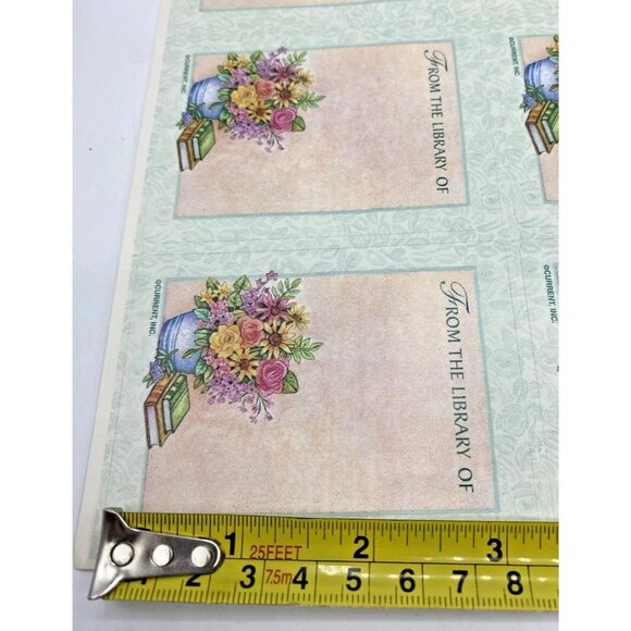 Vintage Book Plates & Bookmarks From The  Library Of  Current Inc USA Floral - Picture 13 of 16